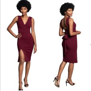 NWT Dress the Population Alessia Dress Burgundy
